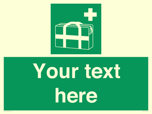 Custom sign safe condition Medical grab bag